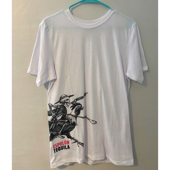 Espolòn Tequila Graphic T-Shirt – Men’s Large, Skeleton/Rooster Design - Picture 1 of 3